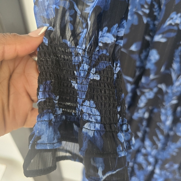 $159 Tommy Hilfiger Provincial Floral Chiffon Ruffled Dress Sz 4 Tiered New Mesh - Picture 8 of 15